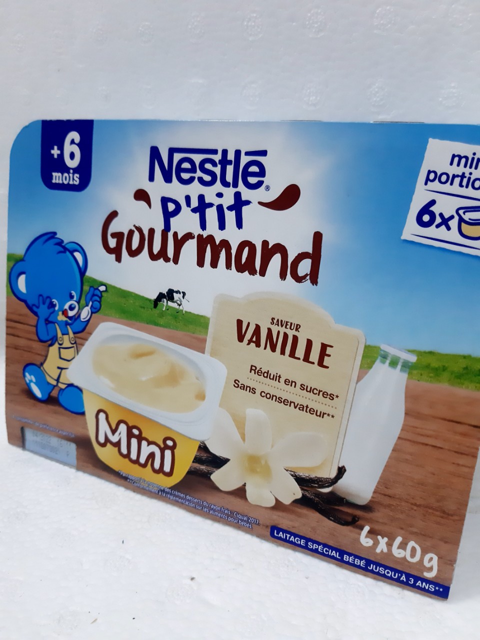 Vãng sữa Nestle Pháp 1 lốc 6 hũ (6X60g)(9/2022)