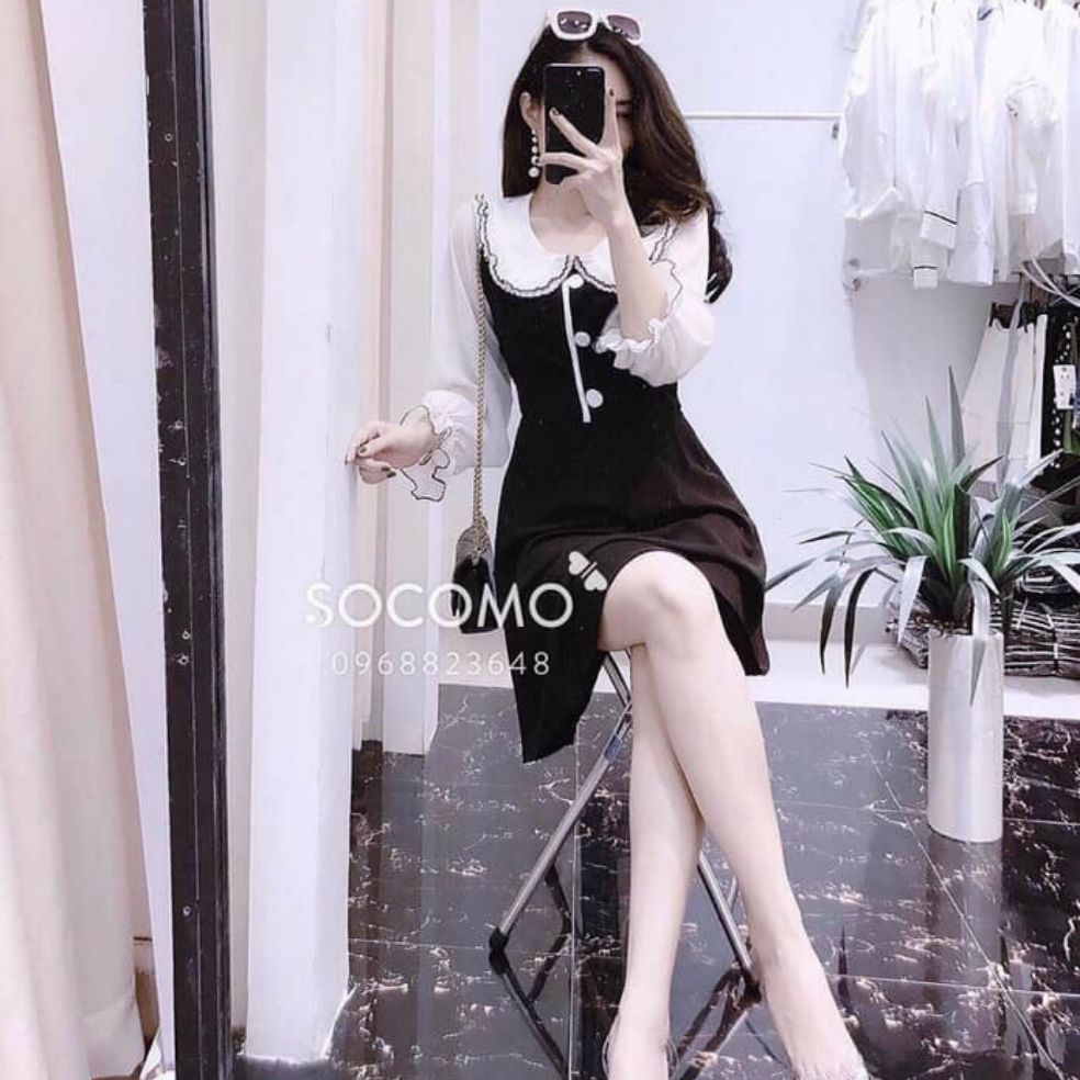 Đầm đen tiểu thư đi tiệc siêu xinh