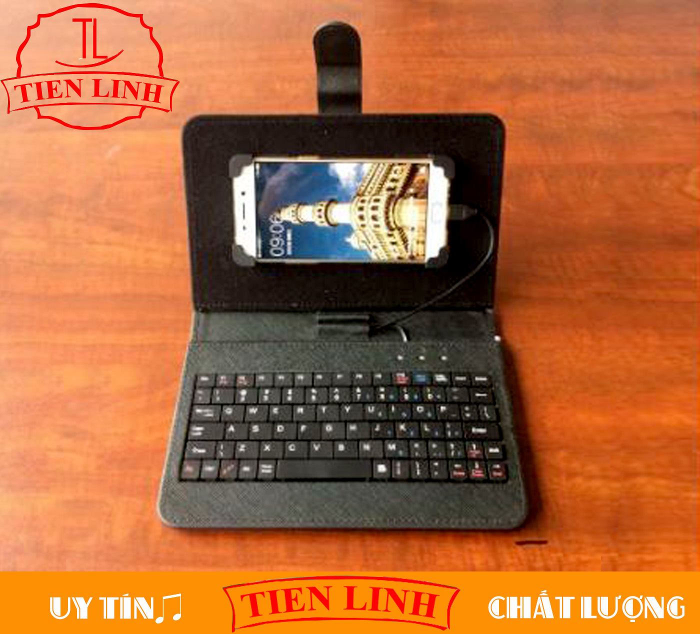 Bao da tích hợp bàn phím cho điện thoại - máy tính bảng 4.5 - 8 inch cho hệ điều hành android