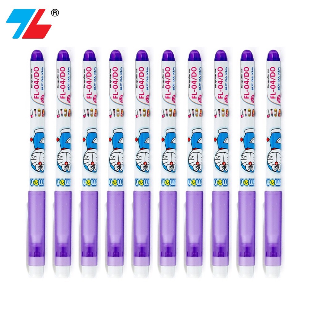 Hộp /10cây bút lông kim - bút mực nước thiên long - doraemon fl-04/do