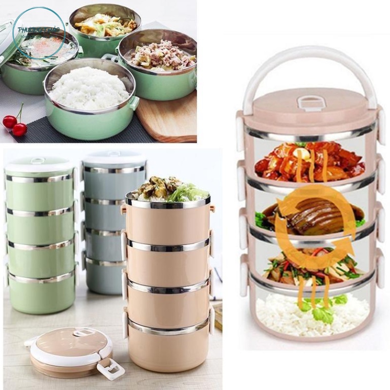 HỘP CƠM GIỮ NHIỆT 4 TẦNG LÚA MẠCH