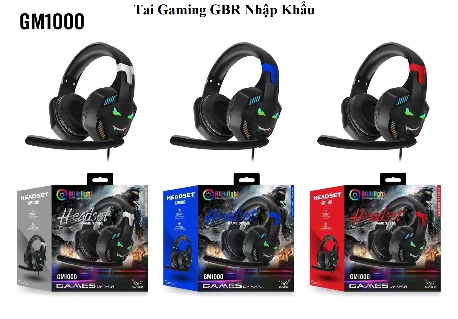 Tai nghe chụp tai gaming RBG nhập khẩu có míc...
