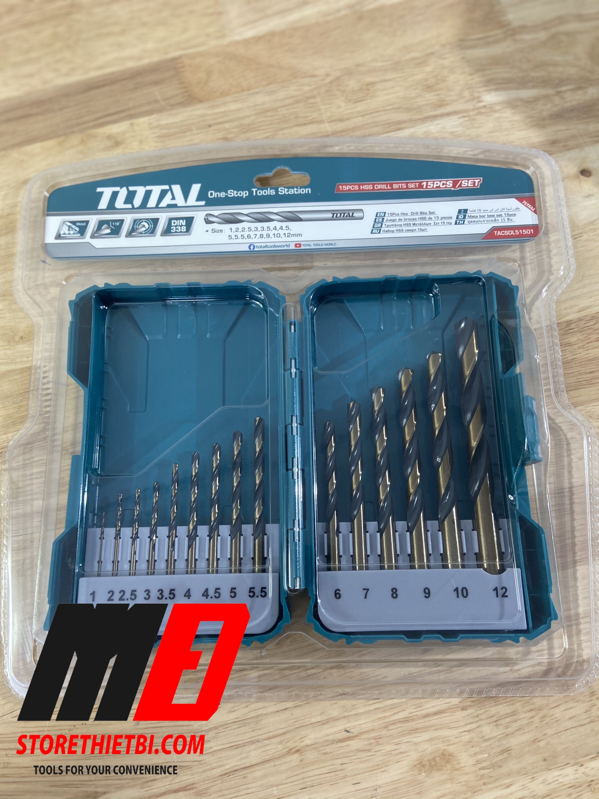 [HCM]Bộ 15 mũi khoan  HSS TACSDL51501