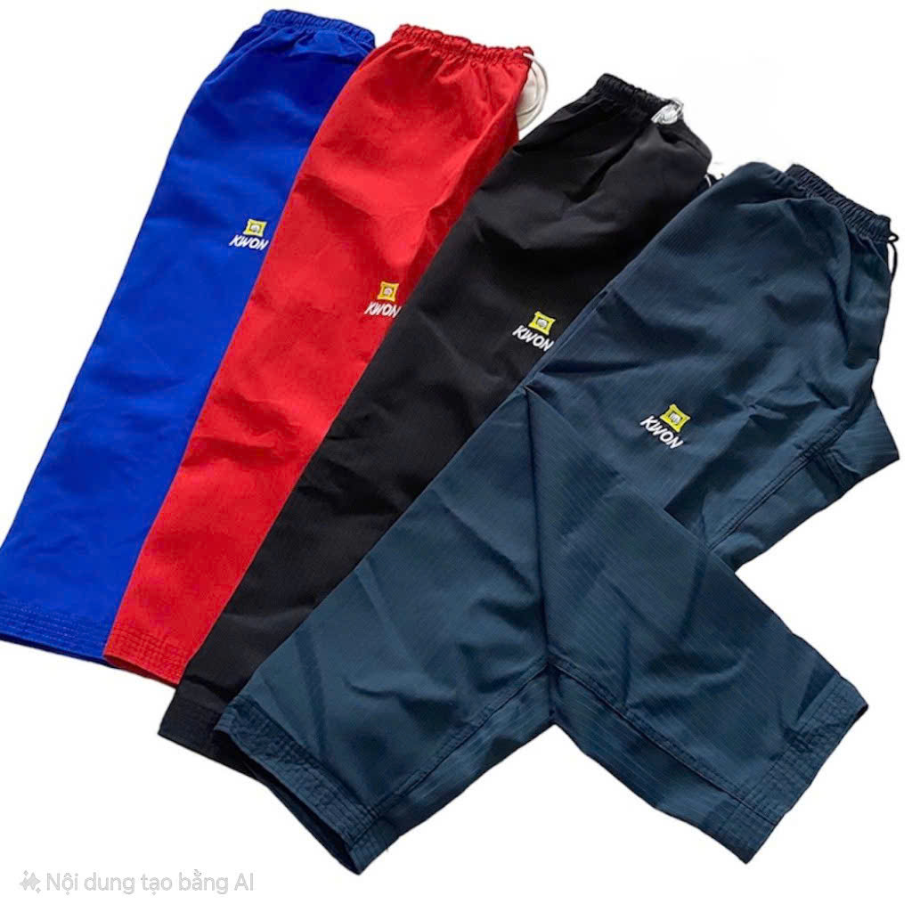 Võ phục Quyền TKD cho Nam trên 16t ( Cổ đen - Quần đen )