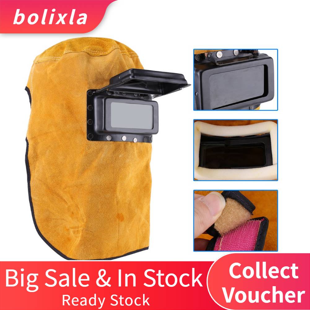 Durable Good Quality Heat Resistant Welding Helmet; Welder Mask; Breathable Welding Helmet; Leather Welding Mask; Leather Welding Protect Mask; Breath