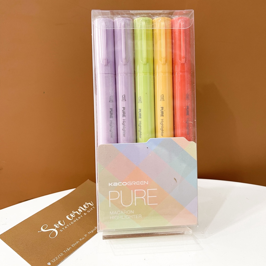 [HCM]Set Macaron Highlighter Kaco Pure 5 cây