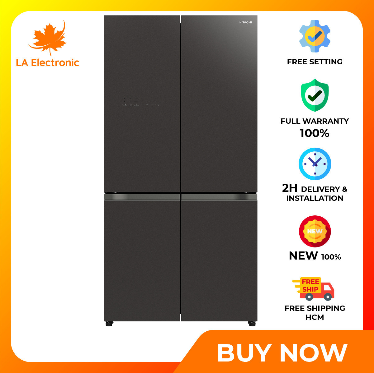- tủ lạnh hitachi inverter 569 lít r-wb640vgv0 - miễn phí vận chuyển hcm