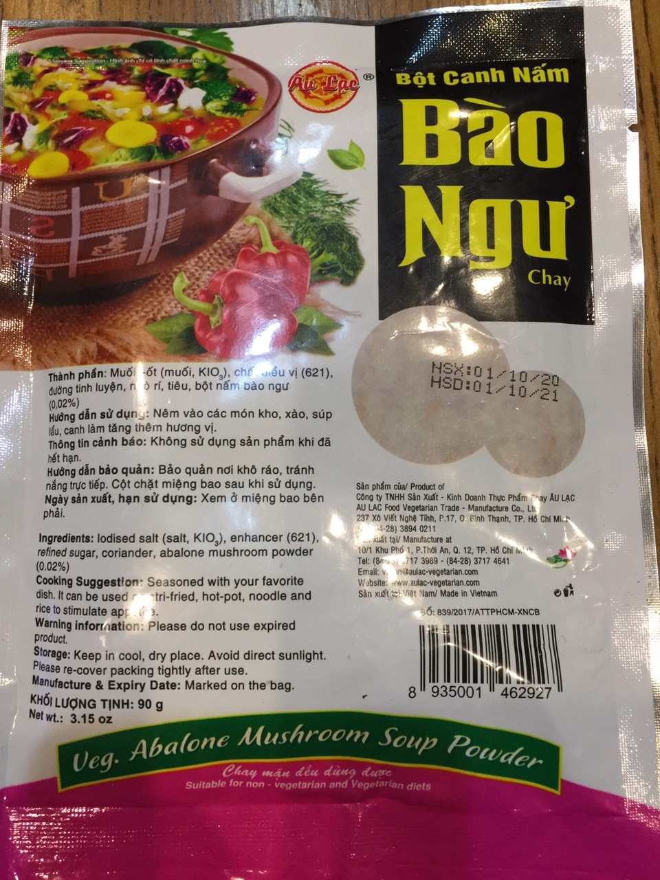 BỘT CANH NẤM B&Agrave;O NGƯ CHAY