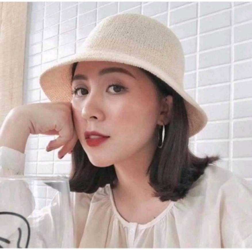 Mũ cói🍁🍁Nón cói chữ M phong cách Hàn Quốc