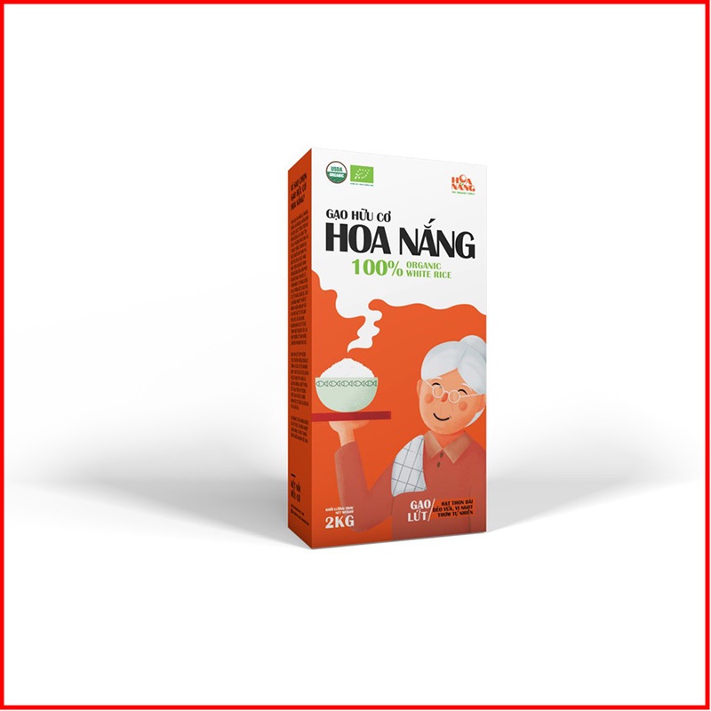 Gạo Lứt Hữu Cơ Hoa Nắng Hộp 2Kg