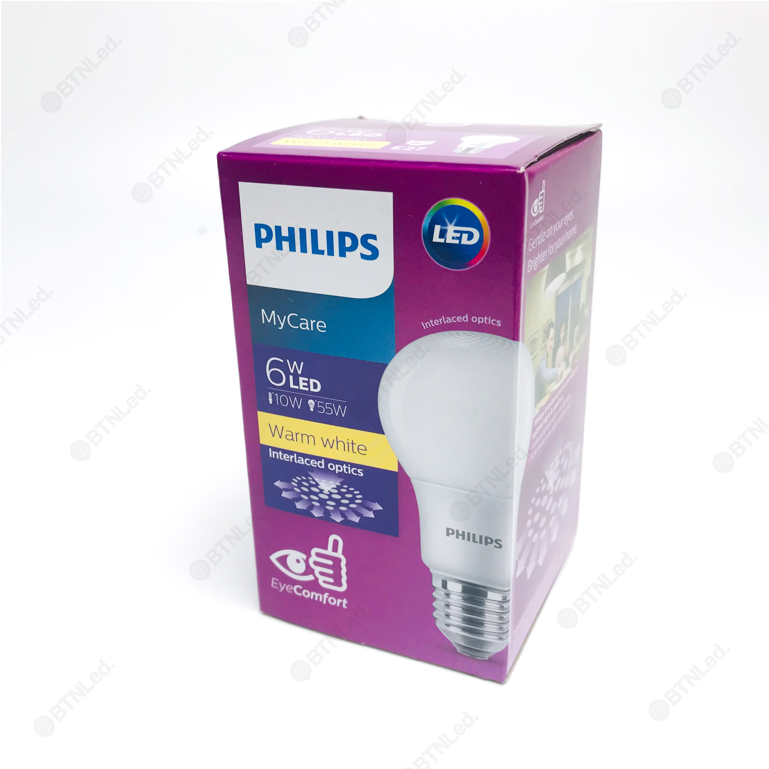 Đèn LED bulb Philips MYCARE E27 A60 (4W / 6W / 8W / 10W / 12W) - Bảo hành 24 tháng