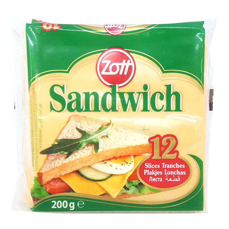 Phô mai lát Sandwich Zott gói 200g (12 lát)