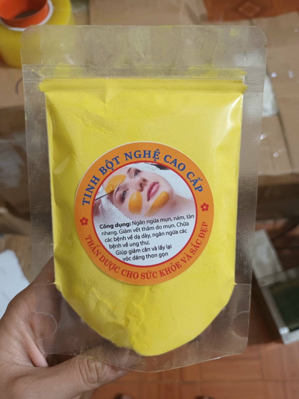 100g Tinh bột nghệ nguyên chất đắp mặt