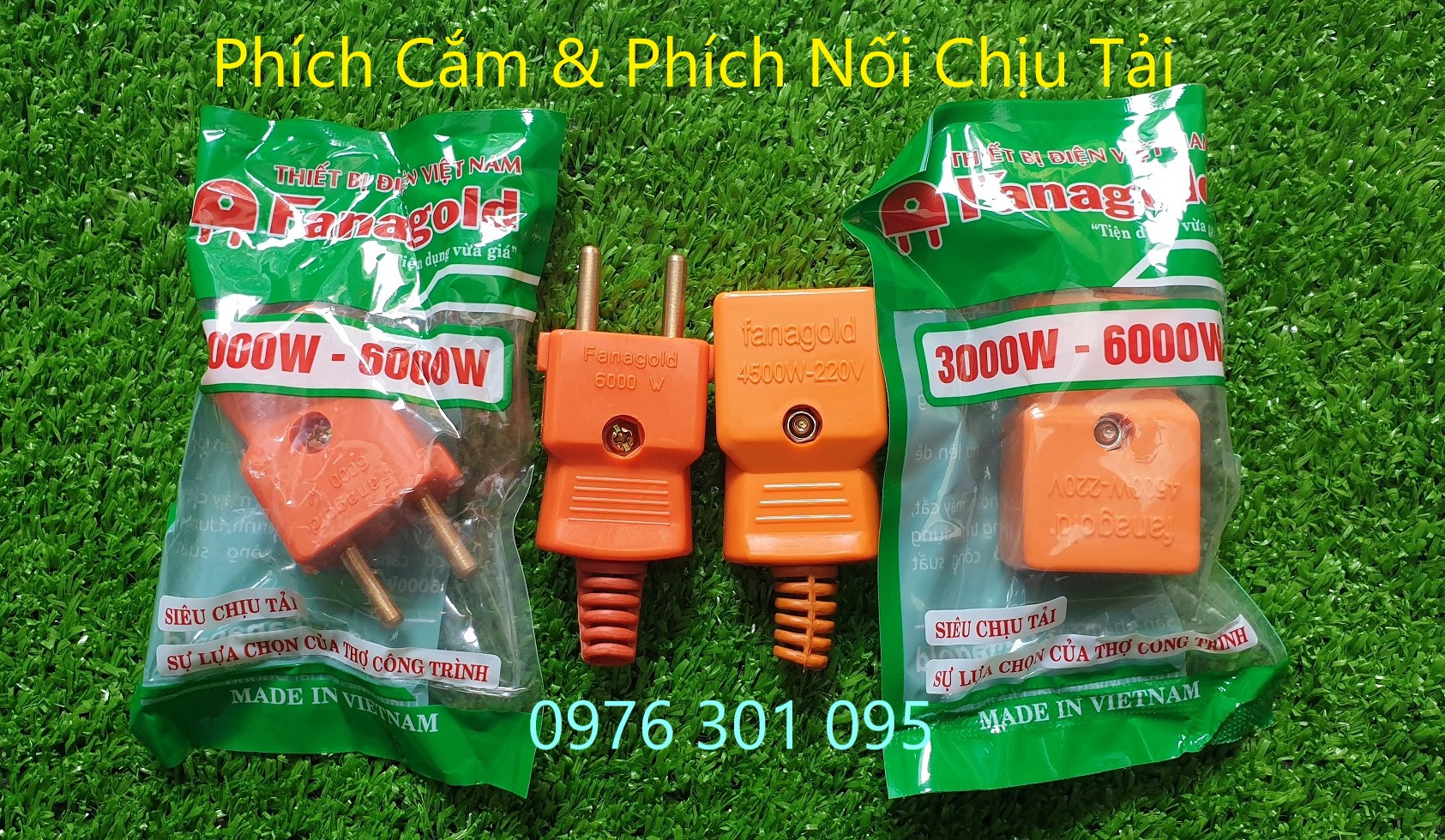[COMBO 2 ] Phích Cắm Đực | Phích Nối Âm | Phích Cắm Chịu Tải