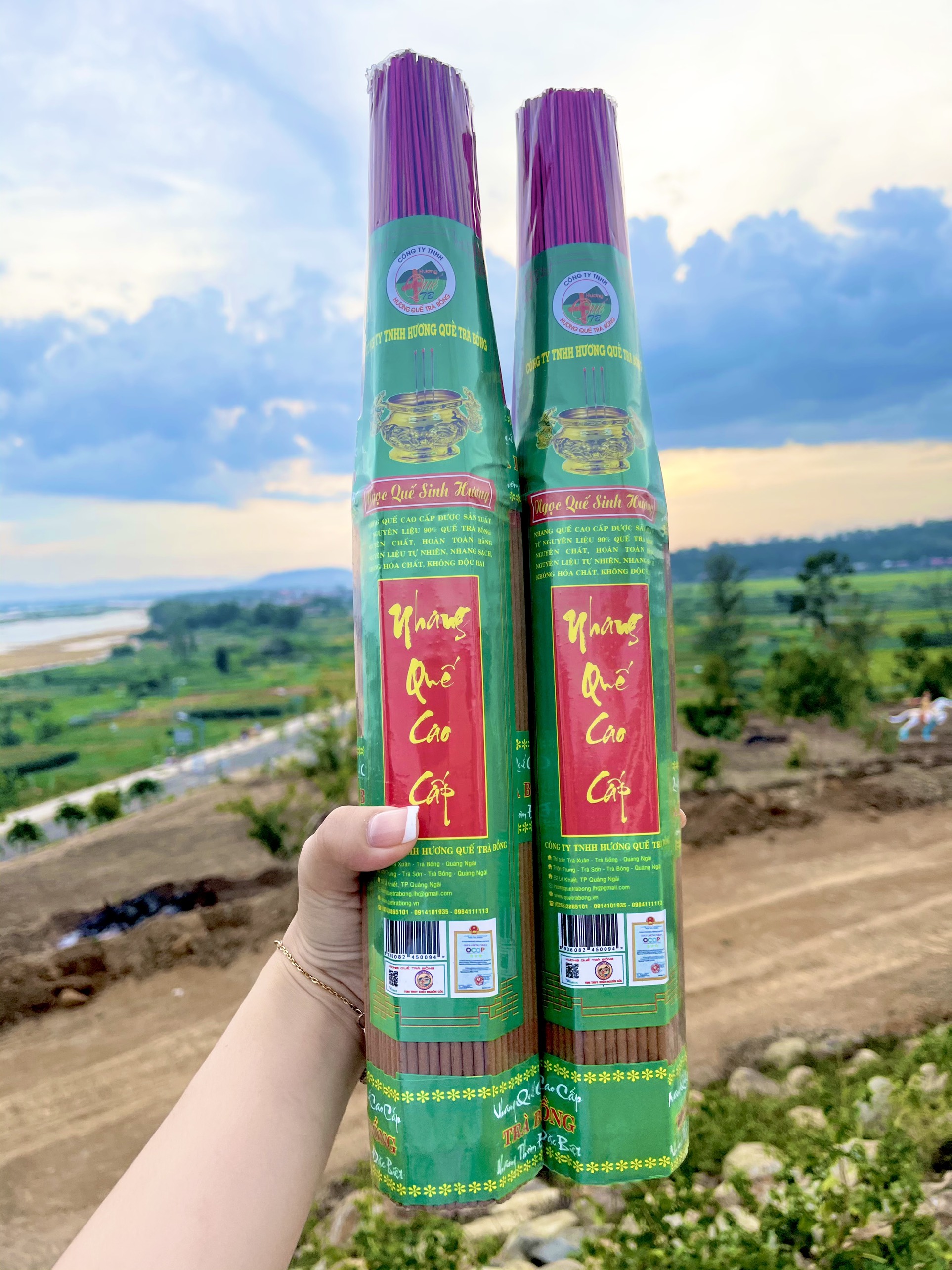 Nhang Quế Trà Bồng Cao Cấp 38cm, 220 cây, 400gram