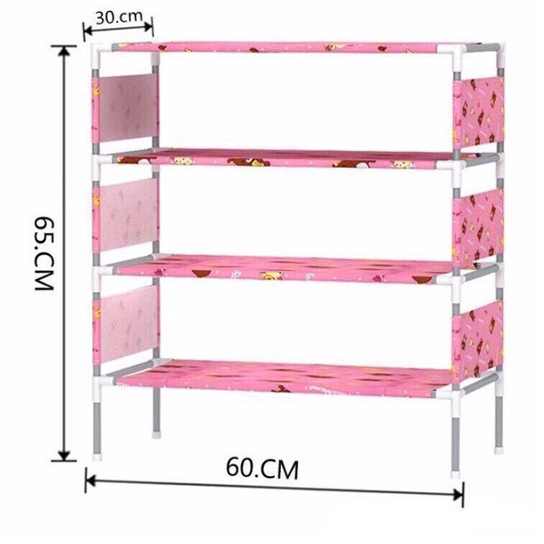 [HCM]Kệ để giày dép 4 tầng hoa văn