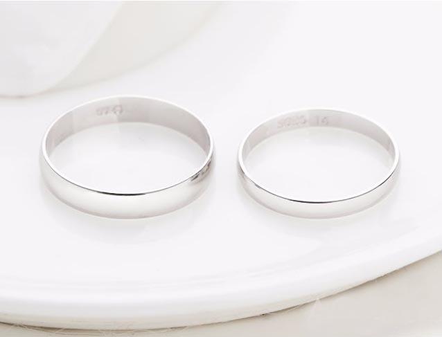 Nhẫn đôi Bạc Hiểu Minh nc401s nhẫn trơn