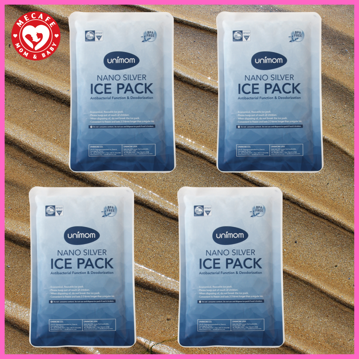 Combo 4 túi đá khô giữ lạnh Unimom Hàn Quốc