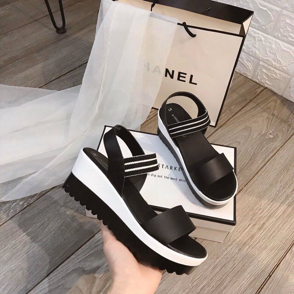 Sandal Acollection da thật đế xuồng nhẹ