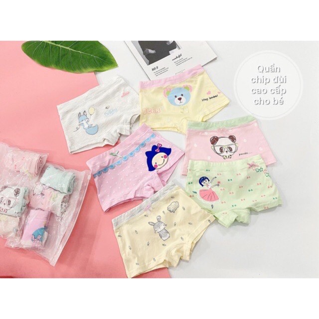 [HCM]Set 3 Quần Chip Đùi Bé Gái Xuất Hàn Cao Cấp (Cho Bé 9-25kg)