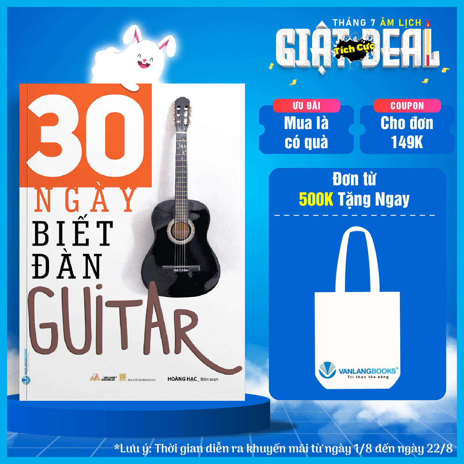 Sách - 30 Ngày Biết Đàn Guitar -Vanlangbooks