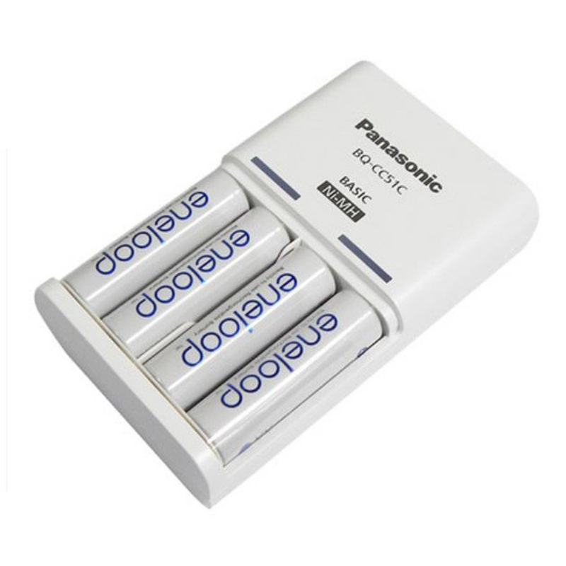 Box sạc Eneloop BQ-CC51C Basic dành cho pin AA/AAA (Trắng) Nhất Tín Computer