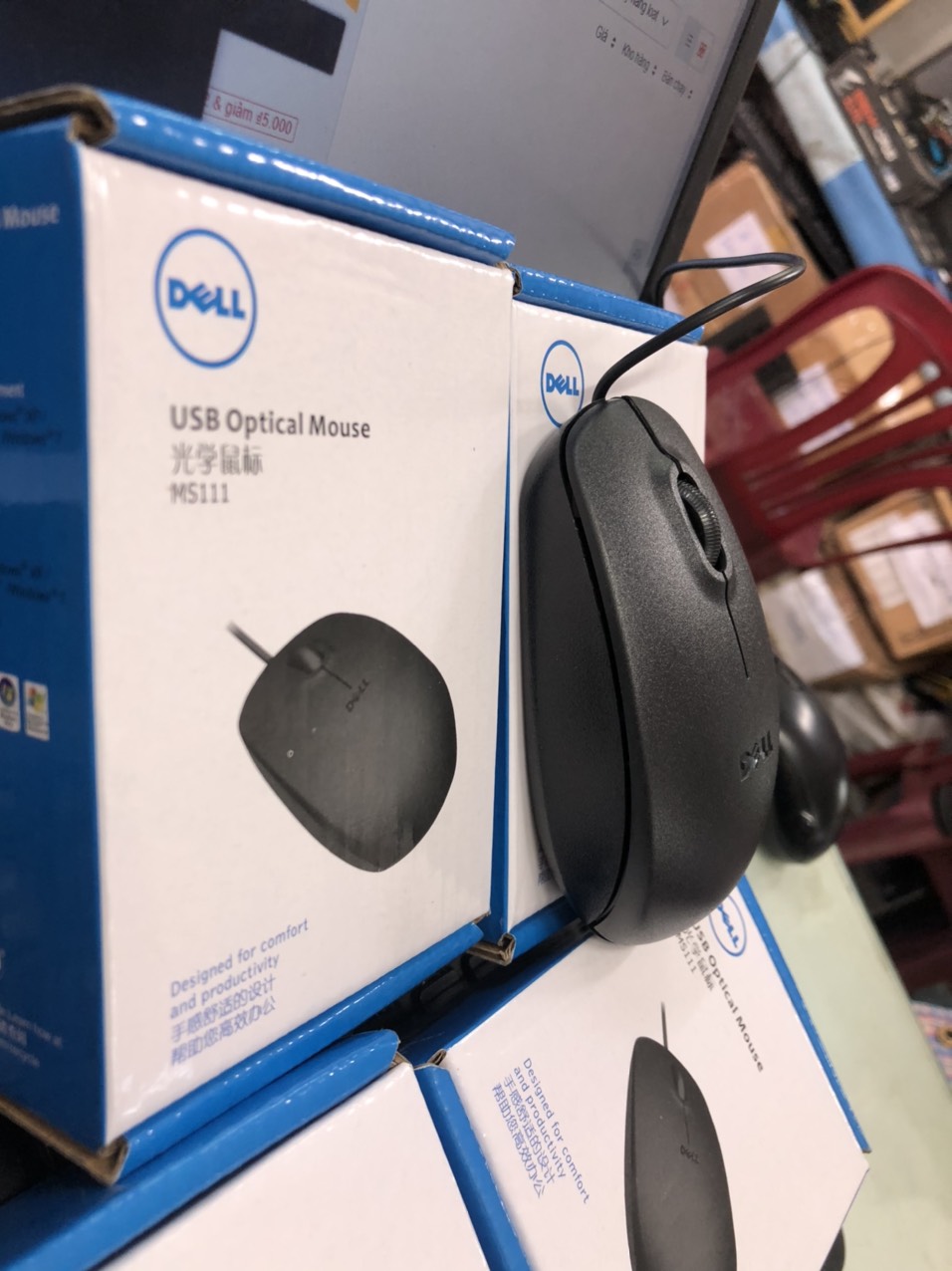 Chuột DELL MS111 (USB) Văn Phòng Chơi Game- FULL BOX- Bảo Hành 12 Tháng