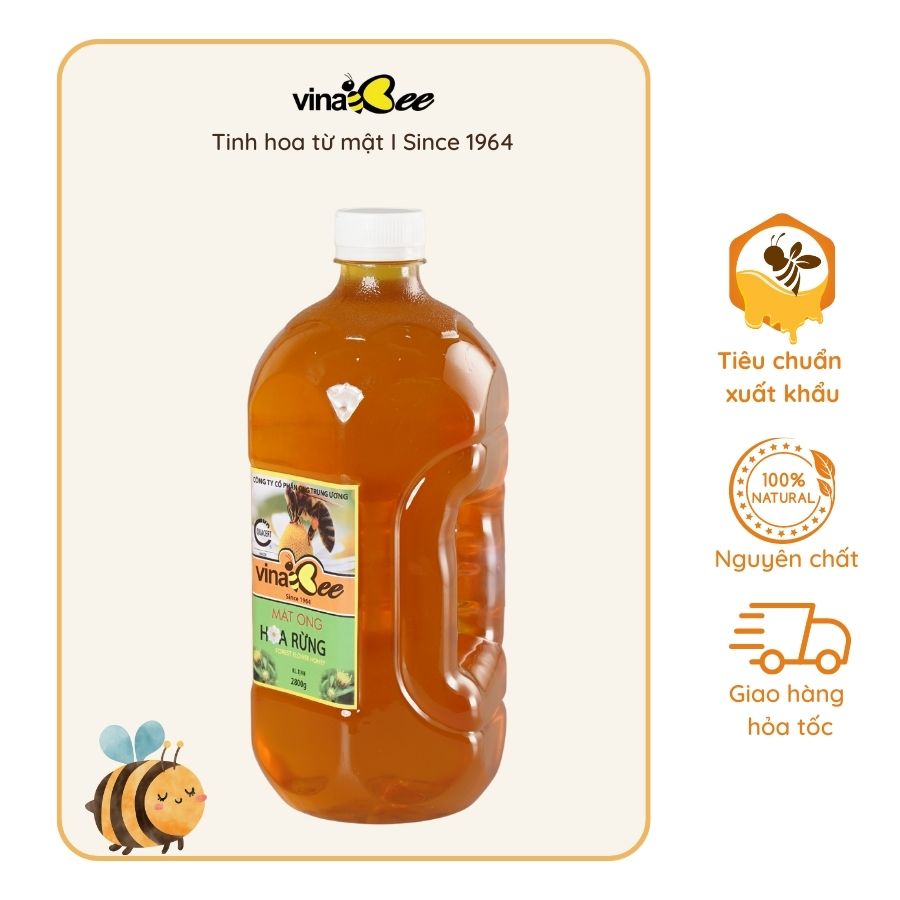 Mật ong hoa rừng Vinabee 2800g