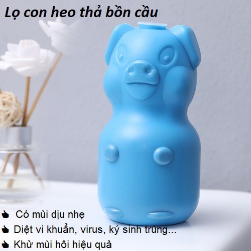 [HCM]LỌ THẢ BỒN CẦU CHÚ HEO XANH - KHỬ BỒN CẦU DIỆT KHUẨN KHỬ MÙI NHANH - VIÊN TẨY TOLET KHỬ MÙI -VIÊN THẢ BỒN CẦU TẨY SIÊU SẠCH