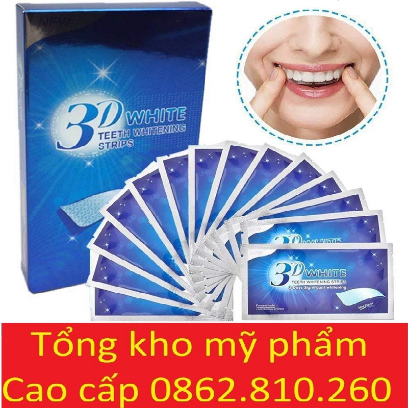 Box 7 stickers white teeth convenience 3D White teeth whitening strips