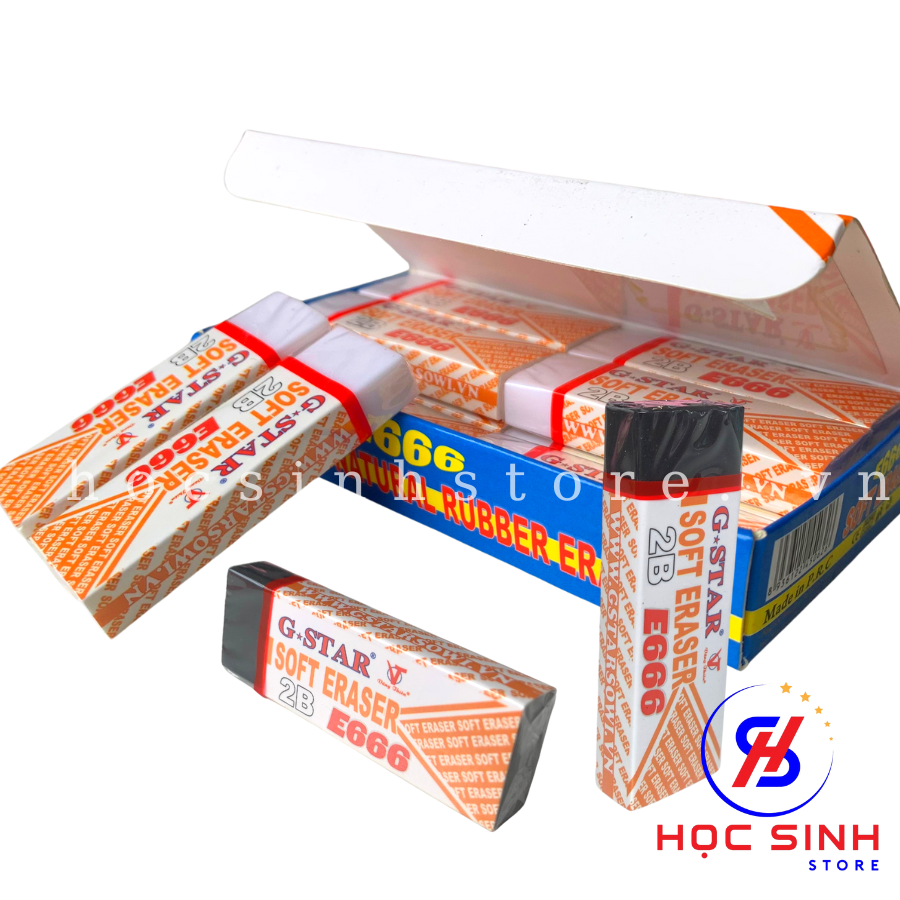 Hộp 12 cái gôm tẩy chì 2b gstar e666 sản xuất theo tiêu chuẩn usa