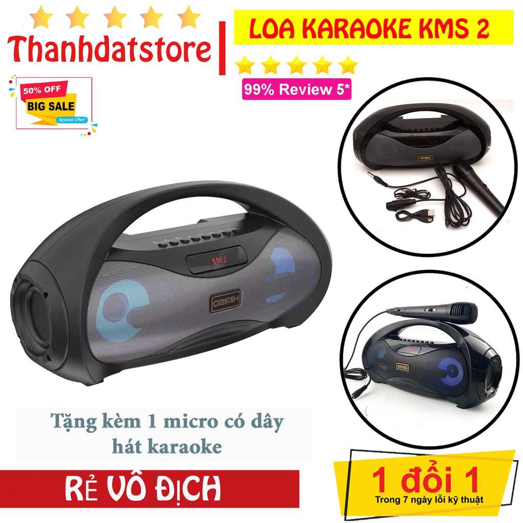 Loa Bluetooth KiMiSo KM - S2, tặng kèm Mic có dây