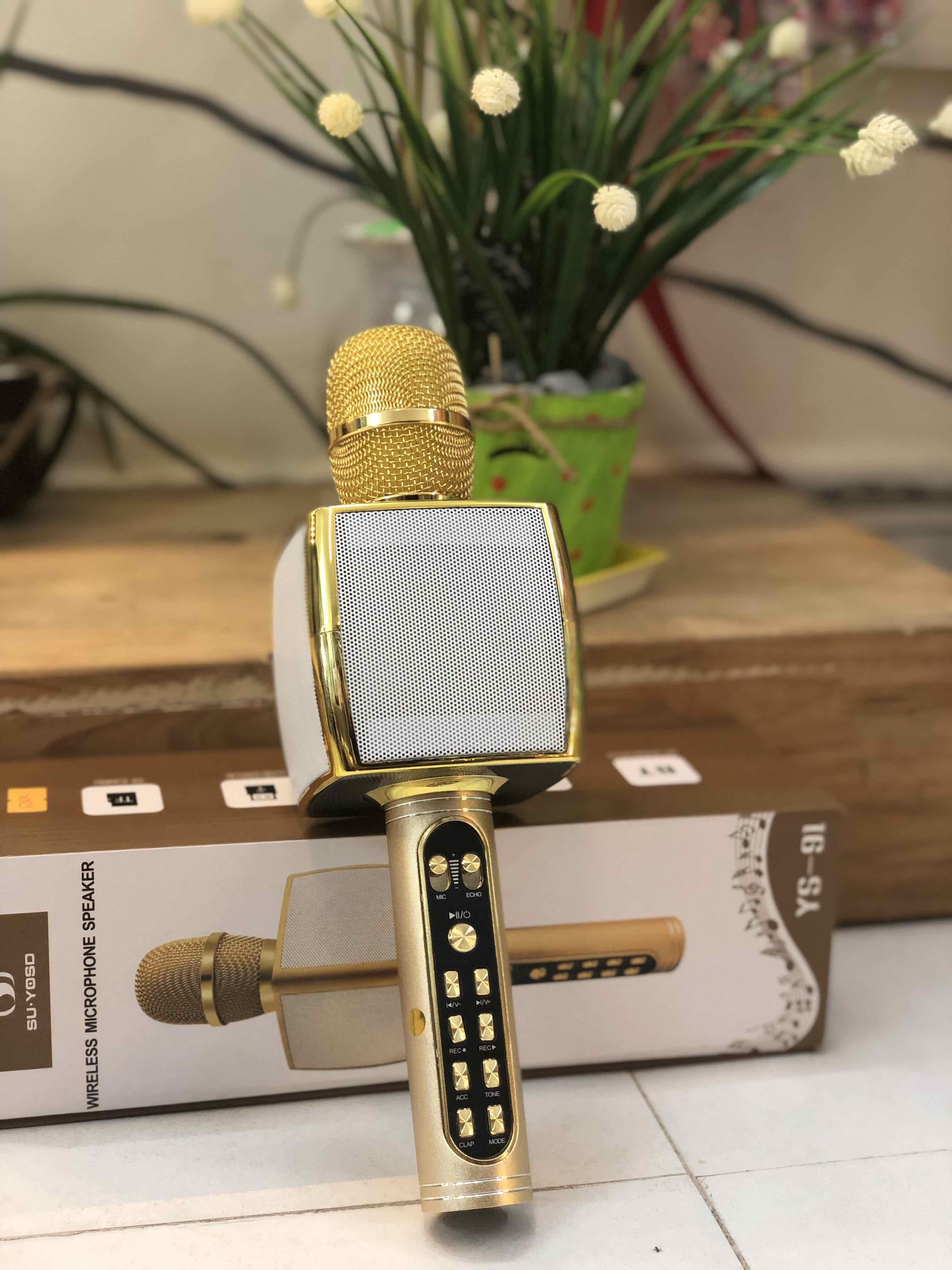 Micro karaoke bluetooth YS91 Âm Thanh Chuẩn Cực Hút