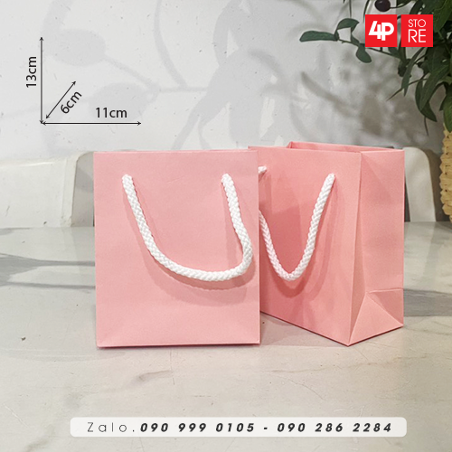 01 TÚI KRAFT HỒNG 120GSM - NHIỀU SIZE