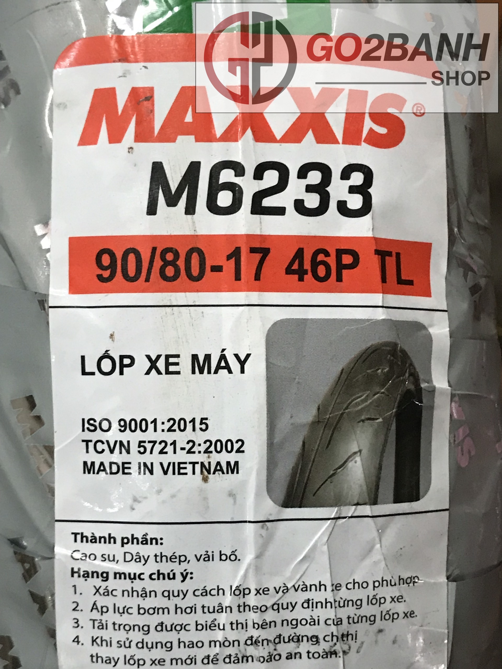 Vỏ maxxis 90/80/17 6233, 120/70/17 6234 vỏ trước/sau winner, exciter 150/155 không ruột