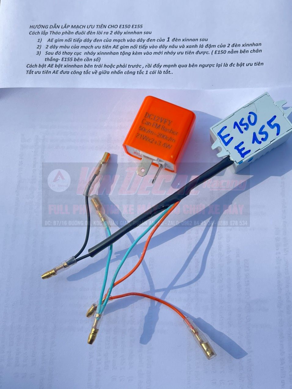 [TẶNG CHÍP NHÁY] EX155 + EX 150 Mạch ƯU TIÊN cho EXCITER 150 155- Mạch ha hazard cho EXCITER 150 155 BH 6 tháng