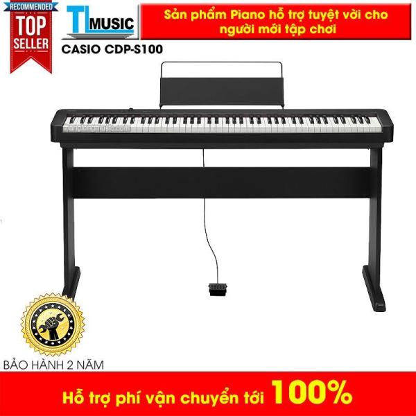 Piano điện (Digital Piano) Casio CDP S100 (CDPS100) kèm khăn phủ, Dầu lau đàn