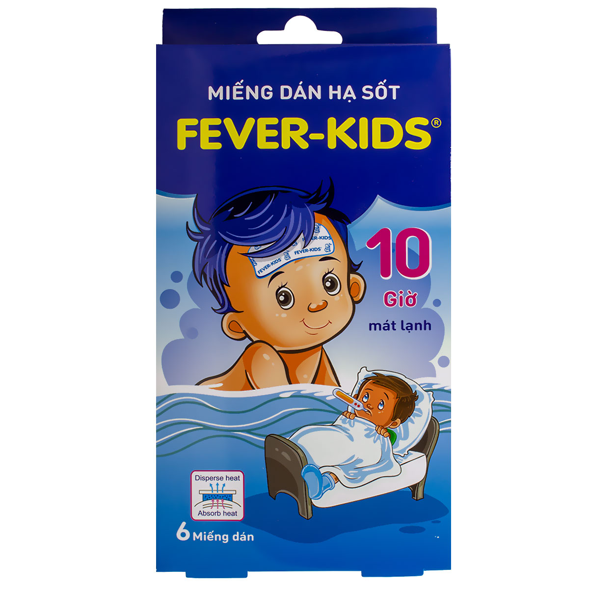 [HCM]Fever Kids Miếng Dán Hạ Sốt Hộp 6 Miếng