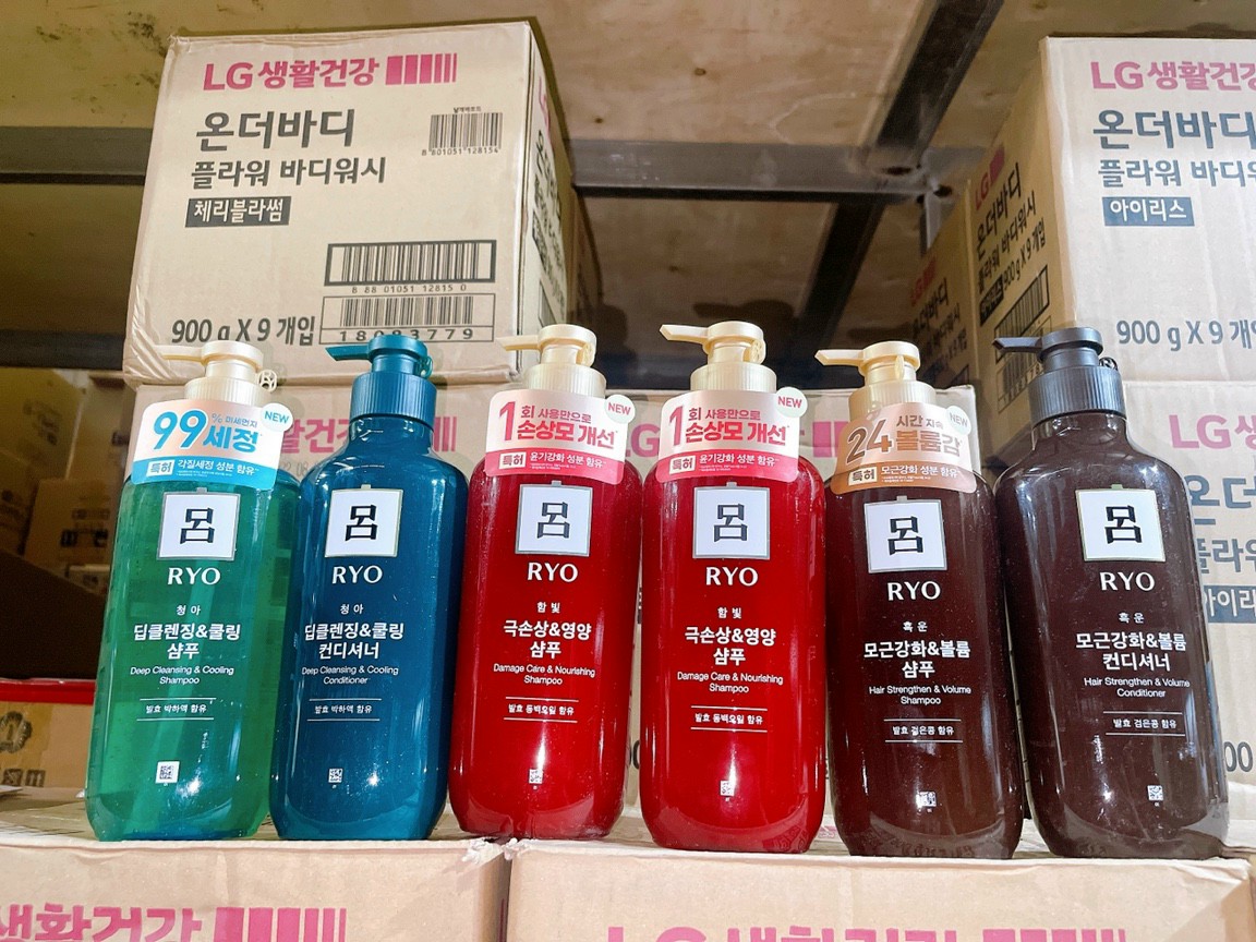 [Hàng Mới Về, Mẫu Mới Nhất] Sét Dầu Gội, Xả Ryo Hàn Quốc Chai 550ml