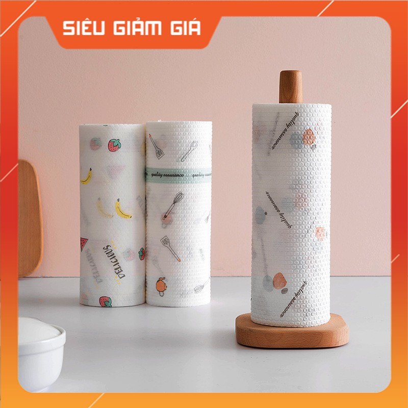[ HÀNG TỐT ] Cuộn giấy vải lau bếp, lau bát đĩa đa năng siêu sạch bằng vải không dệt, có thể giặt dùng lại, dấp nước mà không bị mủn