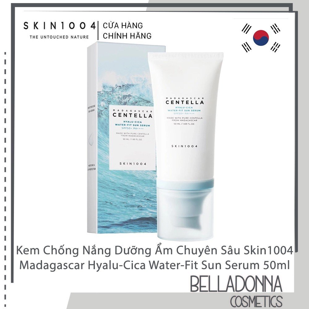 Skin1004 madagascar centella hyalu-cica water-fit sun serum spf50+ pa++++ 50ml