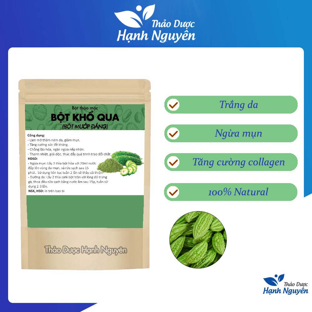 100g Bột Khổ Qua Nguyên Chất (Bột Mướp Đắng) - Có Gói 50g Dùng Thử