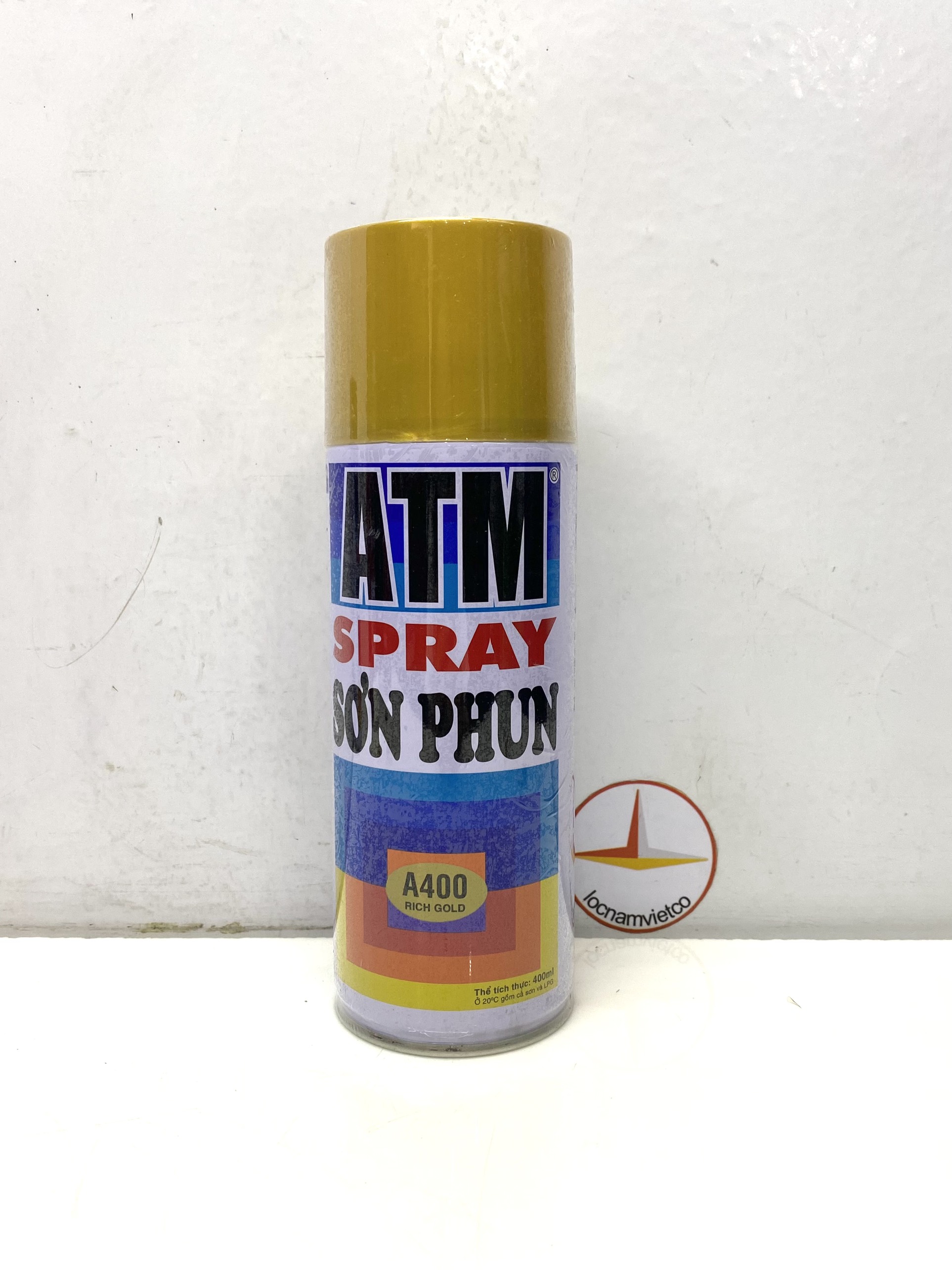 Sơn xịt xe máy ATM màu vàng ánh kim A400