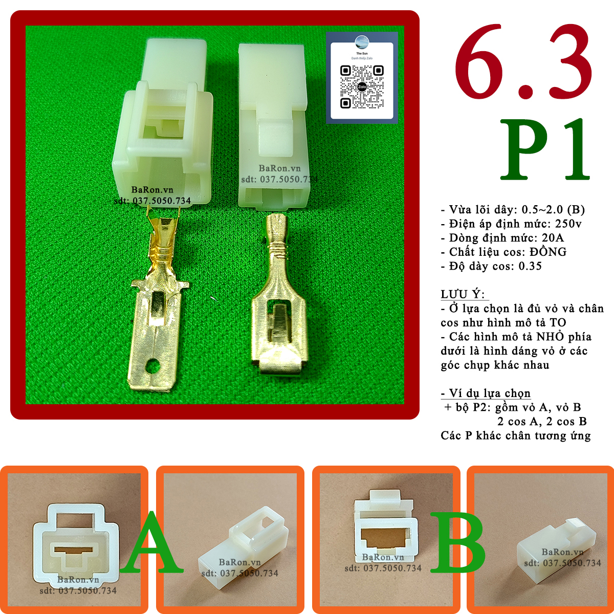 Set connector electrical wire flame retardant used for motorcycle-automotive cos 6.3