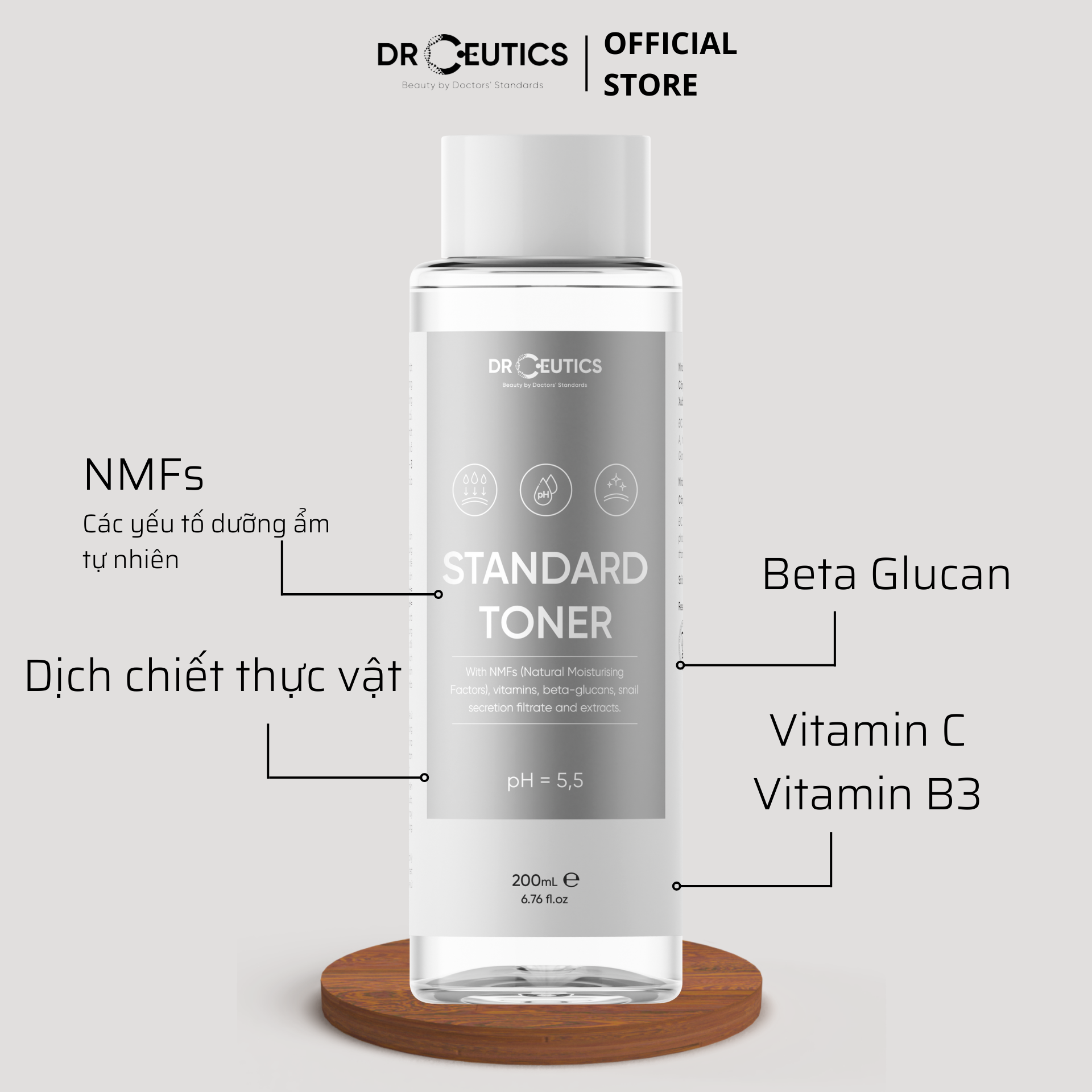 DRCEUTICS Basic Toner Và Standard Toner Cấp Ẩm Cho Da (200ml)