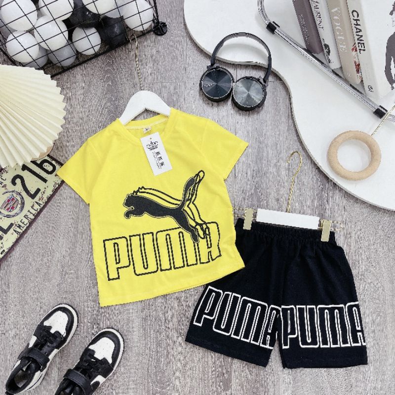 Bộ cotton pumaa siêu mát cho bé trai size đại (25-35kg)