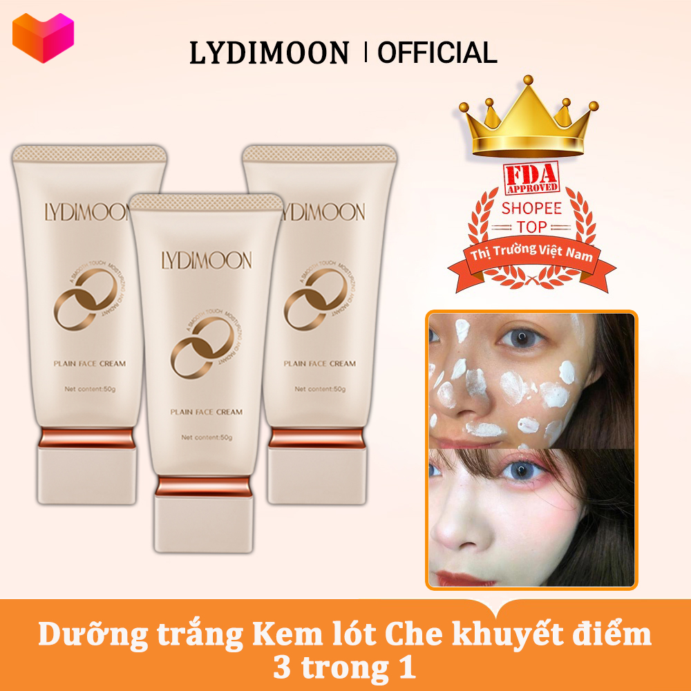 LYDIMOON Face whitening cream concealer whitening makeup tone lift whitening concealer 3 in 1 waterproof sweatproof make up Foundation 50g