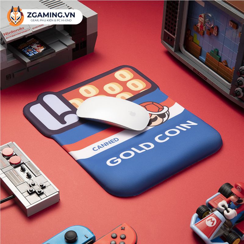 [Cao Cấp] Miếng lót chuột Silicon 3D Mario, Pacman, Phi Hành Gia, Doraemon và Corgi