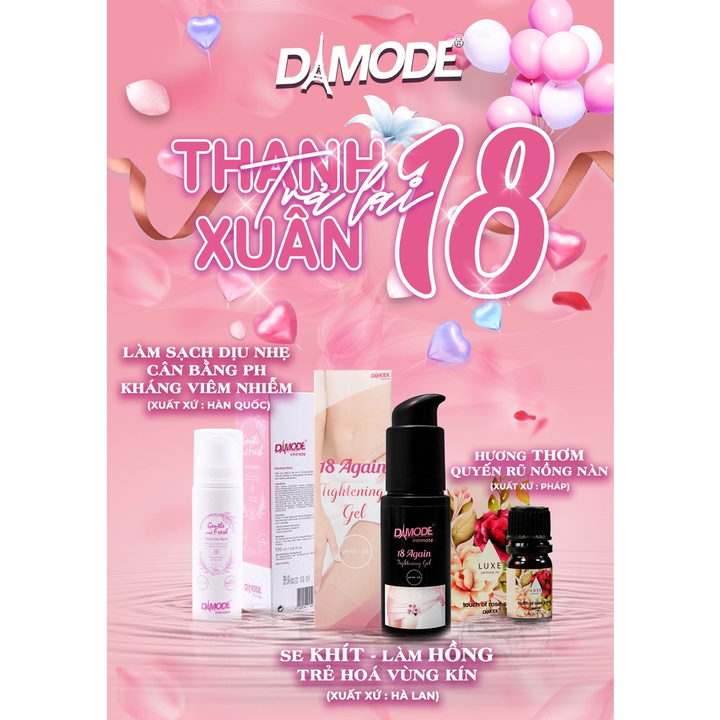 [ Chính Hãng] Combo 3 Sản Phẩm Thanh Xuân 18 Again Damode cho nữ