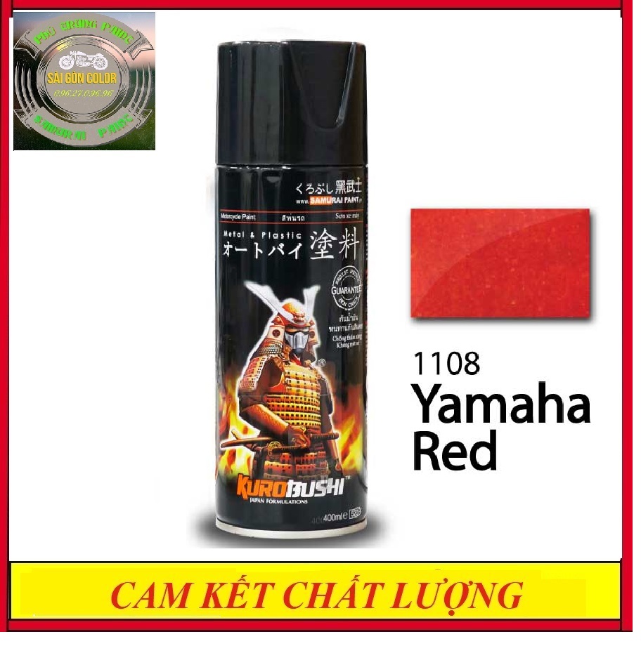 Sơn xịt Samurai 1108 màu đỏ yamaha